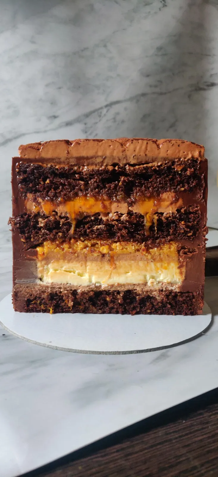 8-Layered Hazelnut Choco-orange cake 4 - By Farida Taher