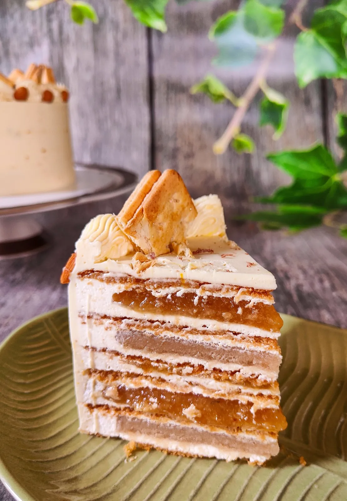 Apricot Almond Russian Honey Cake 1 - By Farida Taher