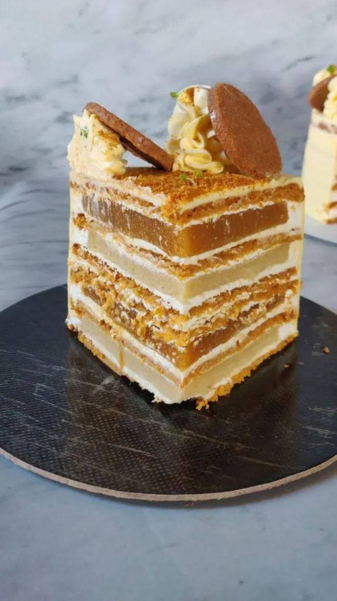 Apricot Almond Russian Honey Cake 4 - By Farida Taher