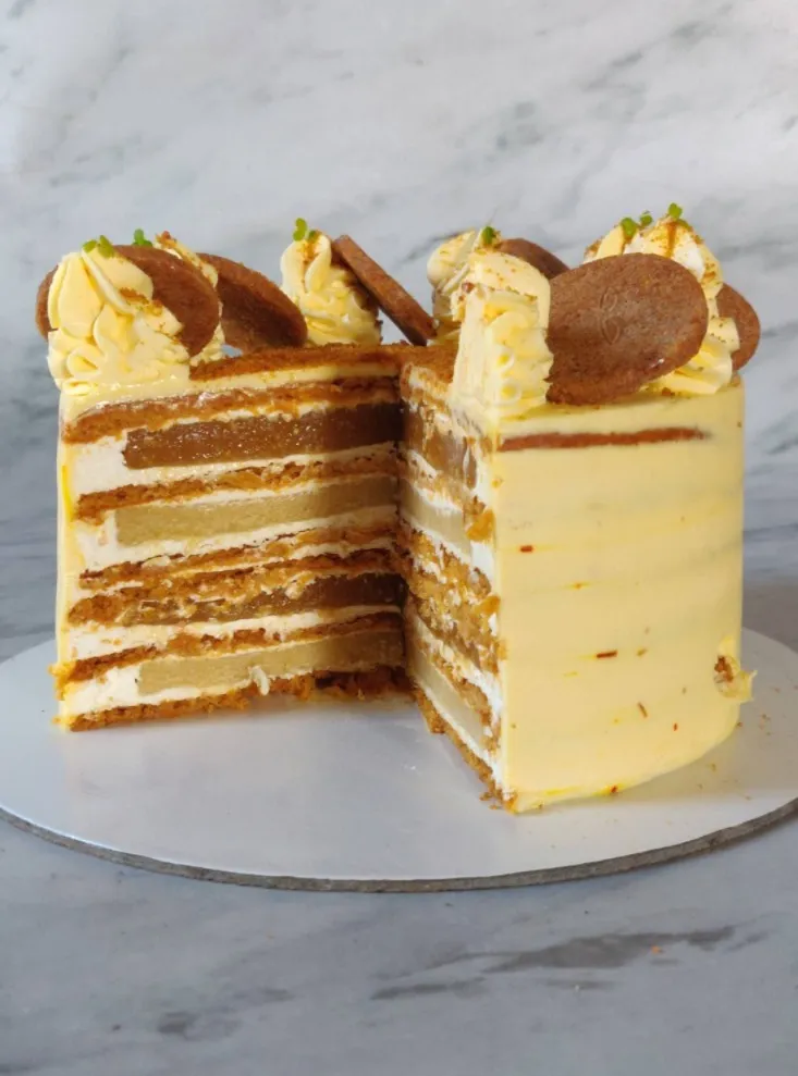 Apricot Almond Russian Honey Cake 5 - By Farida Taher