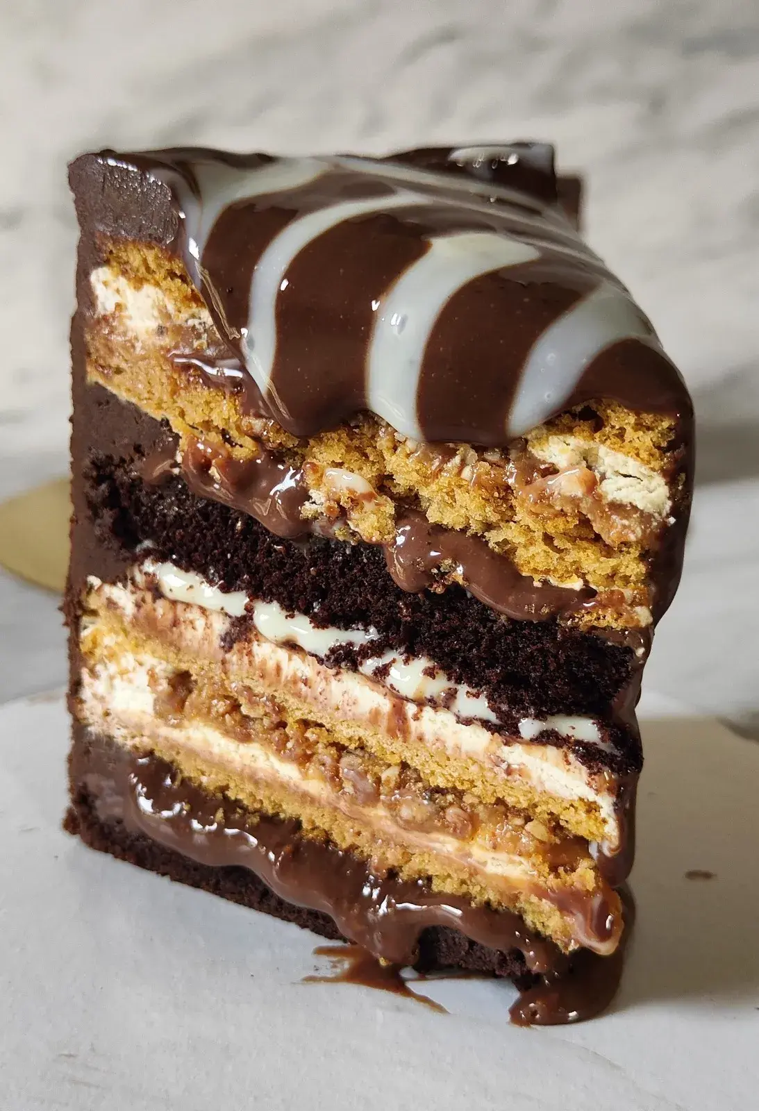 Brazilian Choco Caramel Russian Honey cake 3 - By Farida Taher