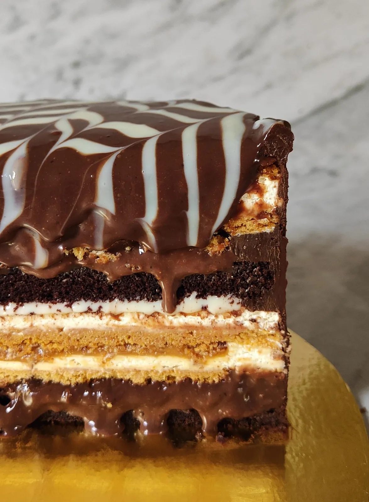 Brazilian Choco Caramel Russian Honey cake 5 - By Farida Taher